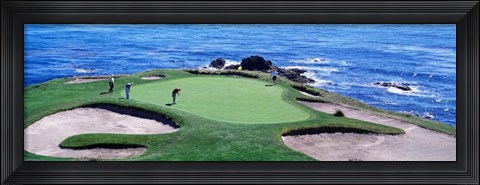 Framed Golfers Pebble Beach, California Print