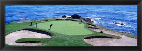 Framed Golfers Pebble Beach, California Print