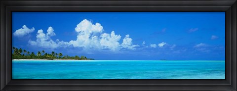 Framed Island in the Ocean, Polynesia Print