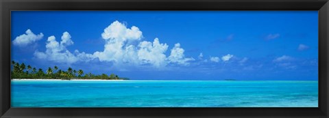 Framed Island in the Ocean, Polynesia Print