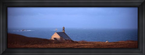Framed La Chapelle De Saint They, Pointe Du Raz, Finistere, France Print