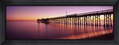 Framed Balboa Pier at sunset, Newport Beach, Orange County, California, USA Print