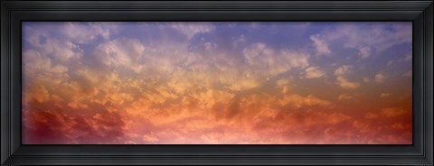 Framed Rainbow clouds Print