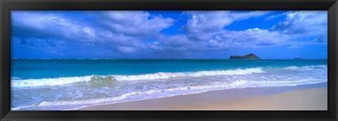 Framed Waimanalo Beach Park,  Oahu, HI Print