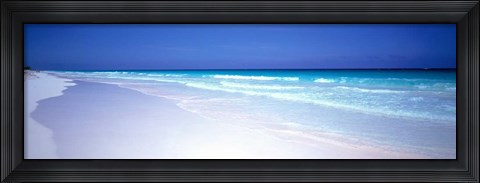 Framed Pink Sand Beach, Bahamas Print