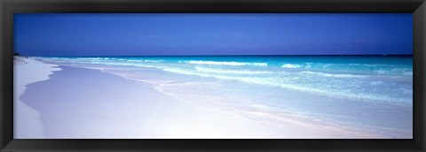 Framed Pink Sand Beach, Bahamas Print