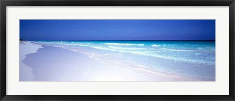 Framed Pink Sand Beach, Bahamas Print