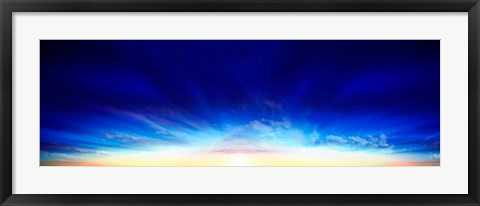 Framed Sunset over the Sea Print