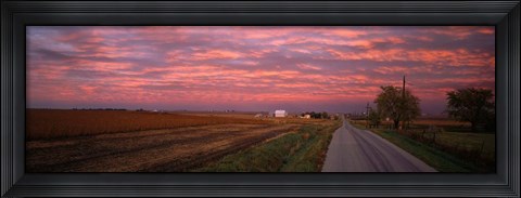 Framed Road in Illinois Print