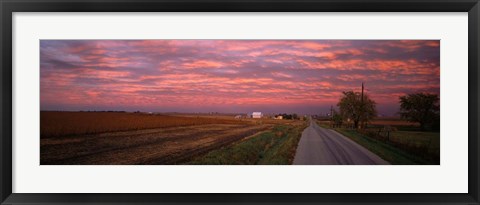 Framed Road in Illinois Print