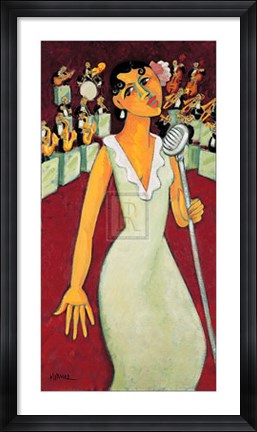 Framed Singer with Band (LE) Print