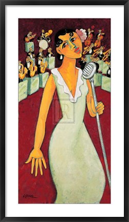 Framed Singer with Band (LE) Print