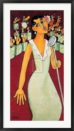 Framed Singer with Band (LE) Print