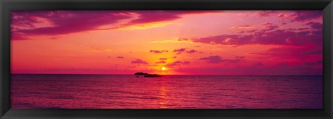 Framed Sunset over Cat Island, Bahamas Print