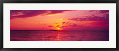 Framed Sunset over Cat Island, Bahamas Print