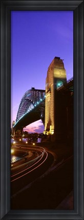 Framed Australia, Sydney, Harbor Bridge (vertical) Print