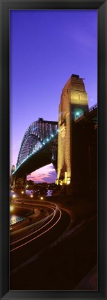 Framed Australia, Sydney, Harbor Bridge (vertical) Print