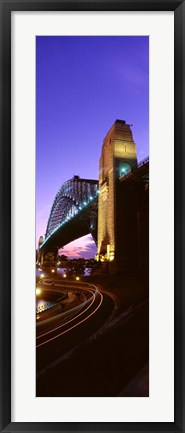 Framed Australia, Sydney, Harbor Bridge (vertical) Print