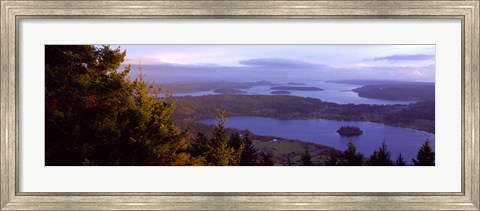 Framed Campbell Lake and Whidbey Island, WA Print