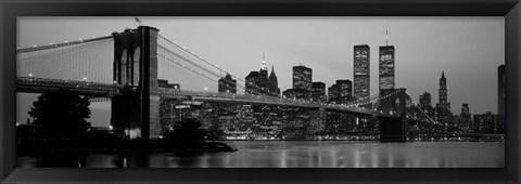 Framed Brooklyn Bridge, Manhattan, NYC Print