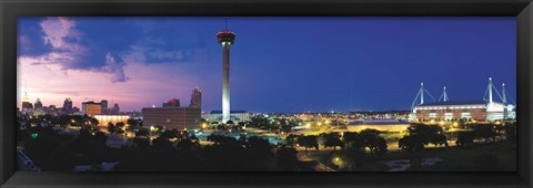 Framed San Antonio Skyscrapers, Texas Print