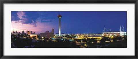 Framed San Antonio Skyscrapers, Texas Print