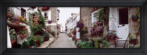 Framed Saint Ives Street Scene, Cornwall, England Print