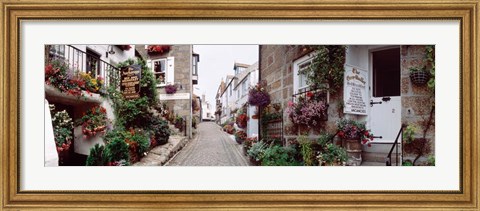 Framed Saint Ives Street Scene, Cornwall, England Print