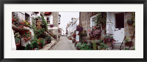 Framed Saint Ives Street Scene, Cornwall, England Print