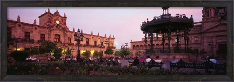 Framed Plaza De Armas, Guadalajara, Mexico Print