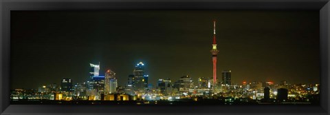 Framed Sky Tower, Auckland, New Zealand Print
