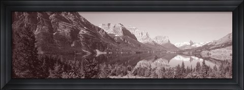 Framed Wild Goose Island, Montana Print