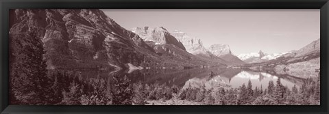 Framed Wild Goose Island, Montana Print