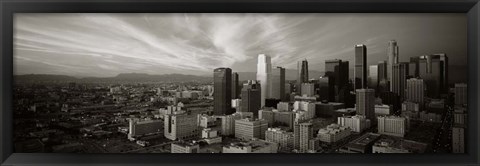 Framed Los Angeles, California (black &amp; white) Print