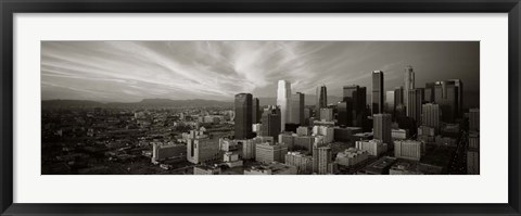 Framed Los Angeles, California (black &amp; white) Print