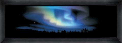 Framed Northern Lights (blue sky) Print