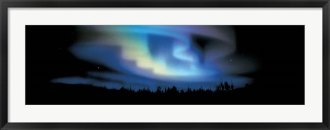 Framed Northern Lights (blue sky) Print