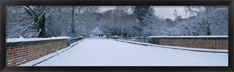 Framed Hampstead Heath in Winter, London, England Print