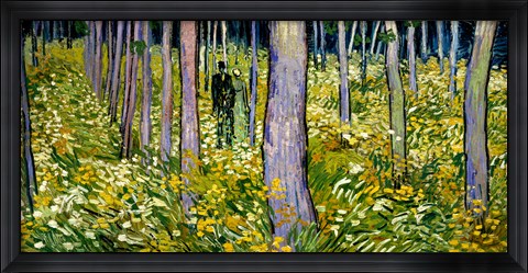 Framed Undergrowth with Two Figures, 1890 Print