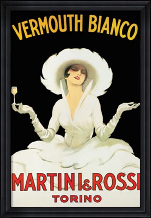 Framed Martini And Rossi Print