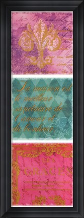 Framed Sorbet Script Paris II Print