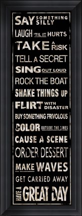 Framed Transit To Do List I Black Print