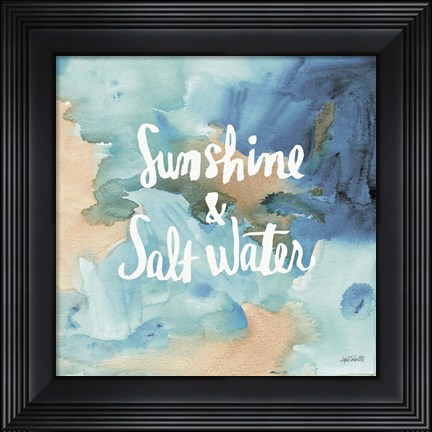 Framed Coastal Breeze Quotes I Print