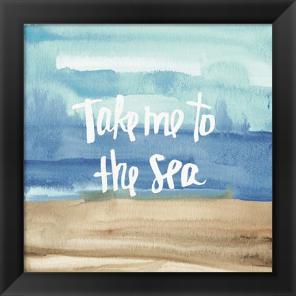 Framed Coastal Breeze Quotes II Print