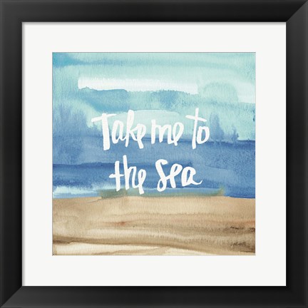 Framed Coastal Breeze Quotes II Print