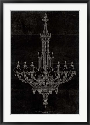 Framed Ornamental Metal Work Chandelier Print