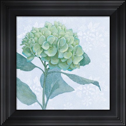 Framed Blue Hydrangea I Crop Print