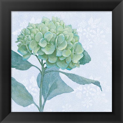 Framed Blue Hydrangea I Crop Print