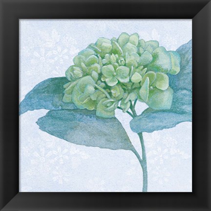 Framed Blue Hydrangea II Crop Print