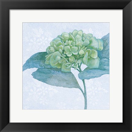 Framed Blue Hydrangea II Crop Print